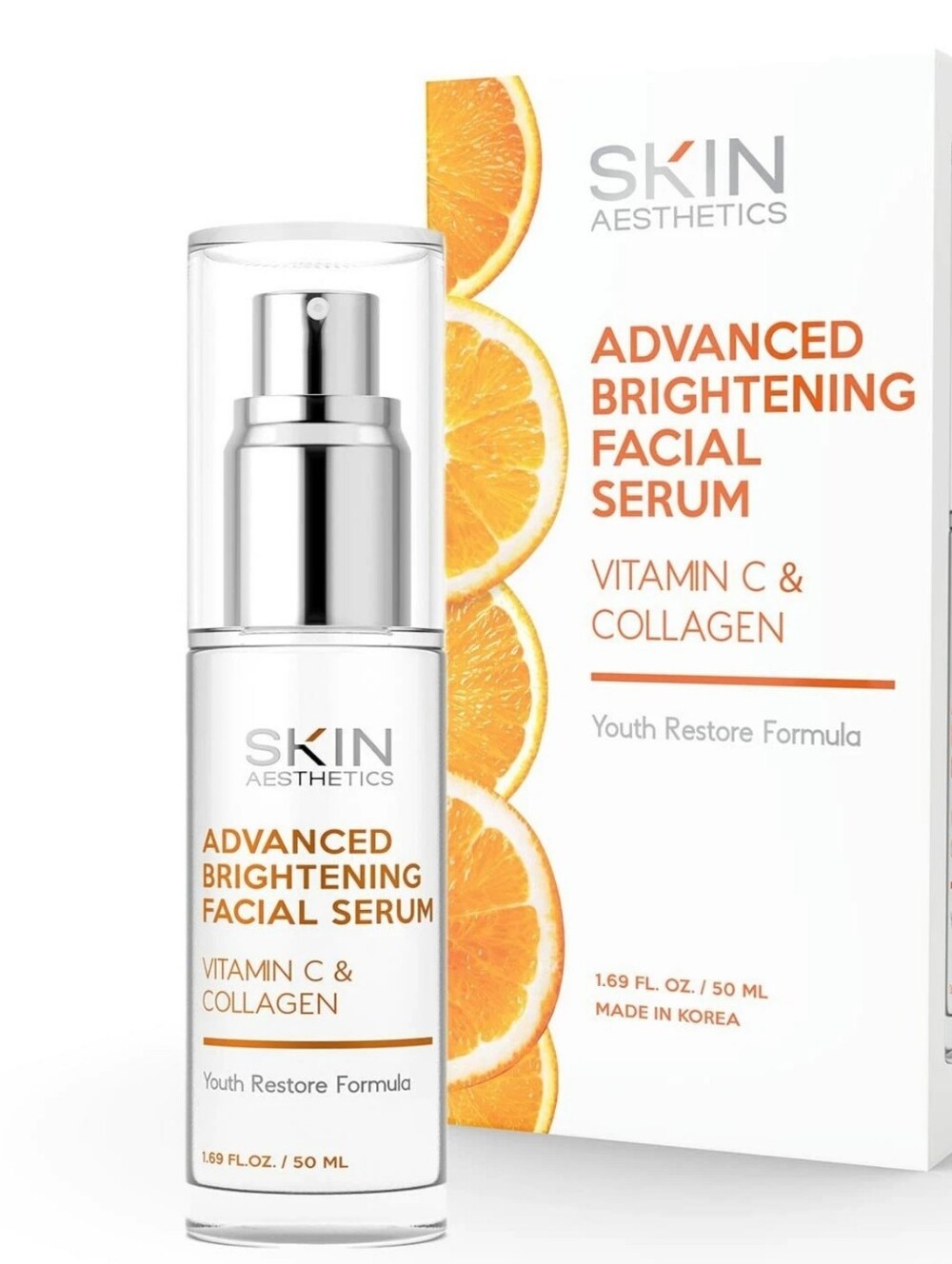 Skin Aesthetics Advanced Brightening Facial Serum - Vitamin C & Collagen NIB